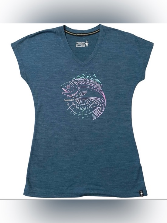 Smartwool Tops - Smartwool Women Merino Sport 150 Short Sleeve - trout graphic size medium
